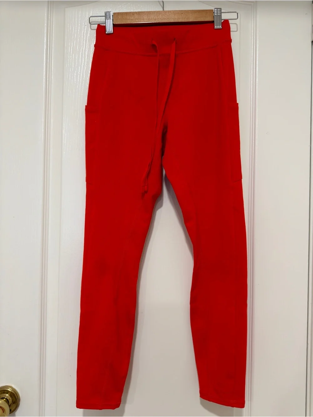 Alo Yoga Red Drawstring Jogger Pants Women's XS Lounge Athleisure